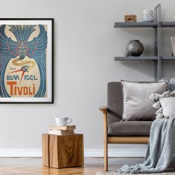 Tivoli Plakat - Bl Fugl af Harald Jordan